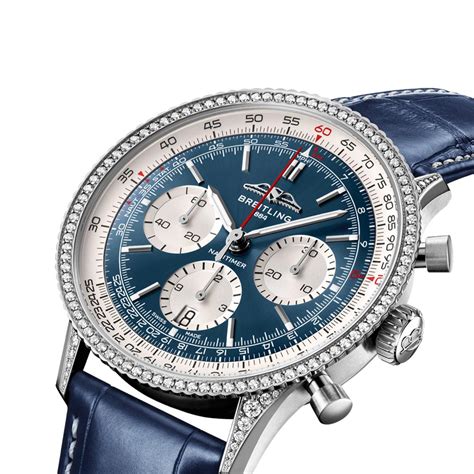 breitling navitimer diamond bezel|Breitling watches with diamond bezel.